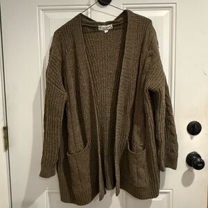 Pink Rose Open front Cardigan. Size Large.